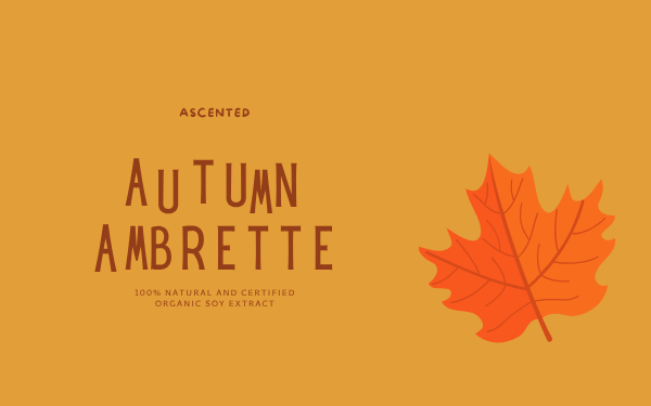 Ascented Autumn Ambrette candle label