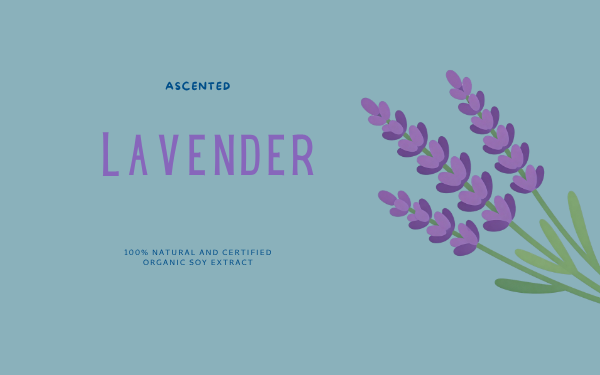 Ascented Lavender candle label